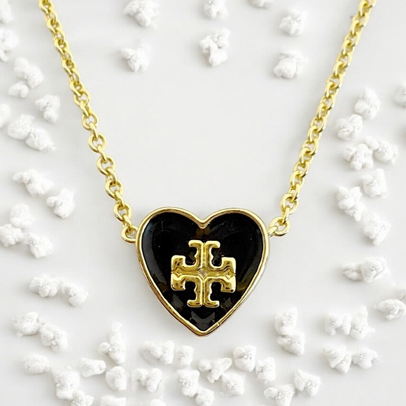Tory Burch KIRA ENAMEL HEART PENDANT NECKLACE - Picture 3 of 7